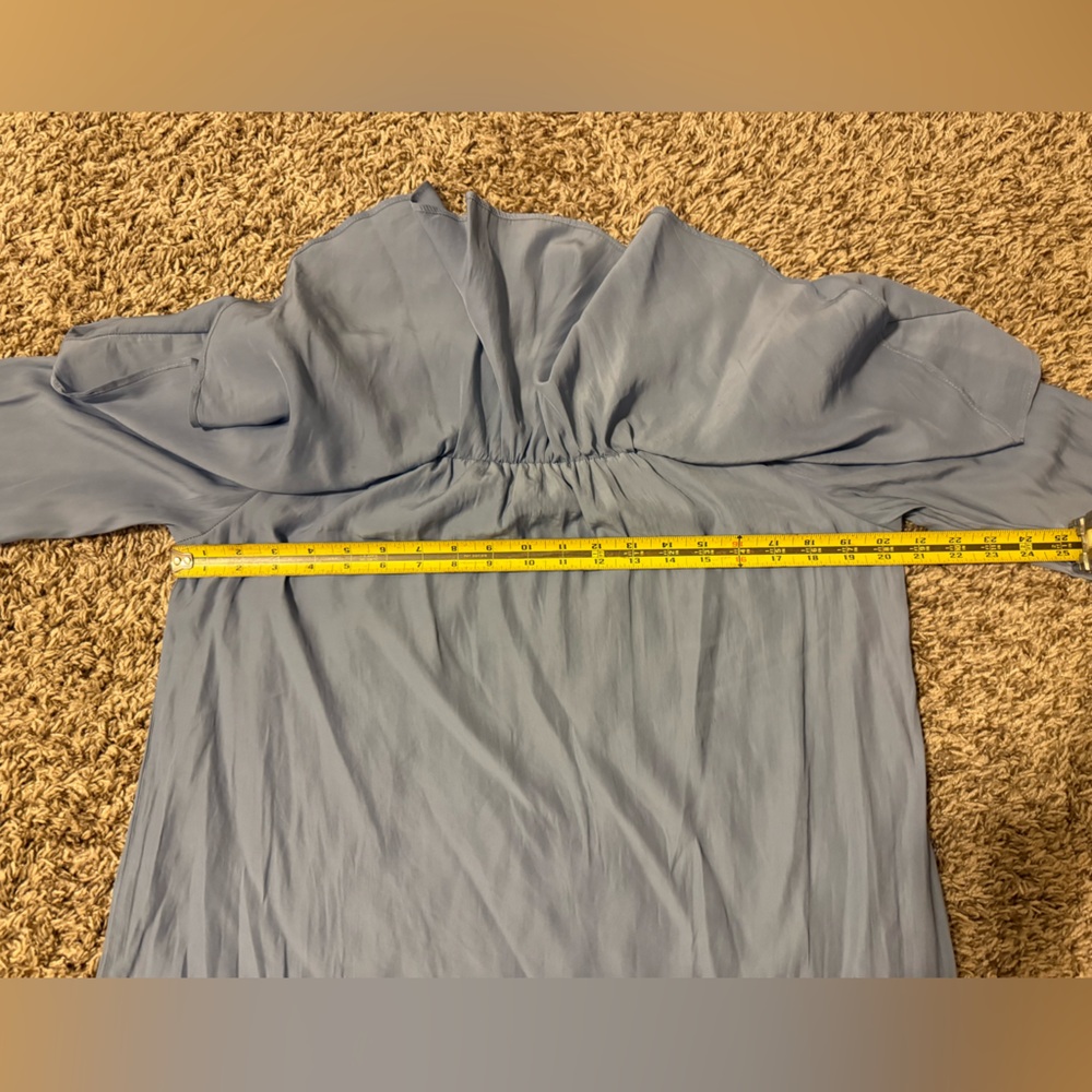 Elan Light Blue Off-Shoulder Blouse - Picture 12 of 15